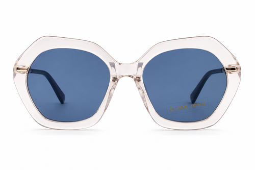 Blue Round Statement Sunglasses