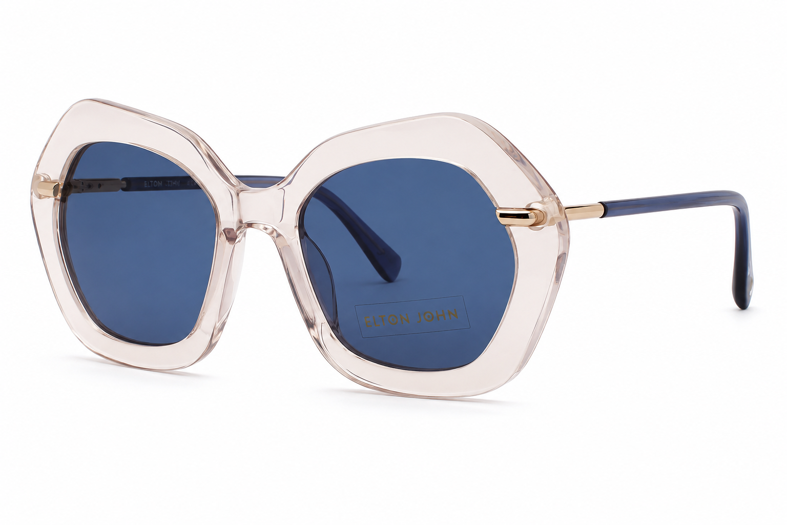 Blue Round Statement Sunglasses