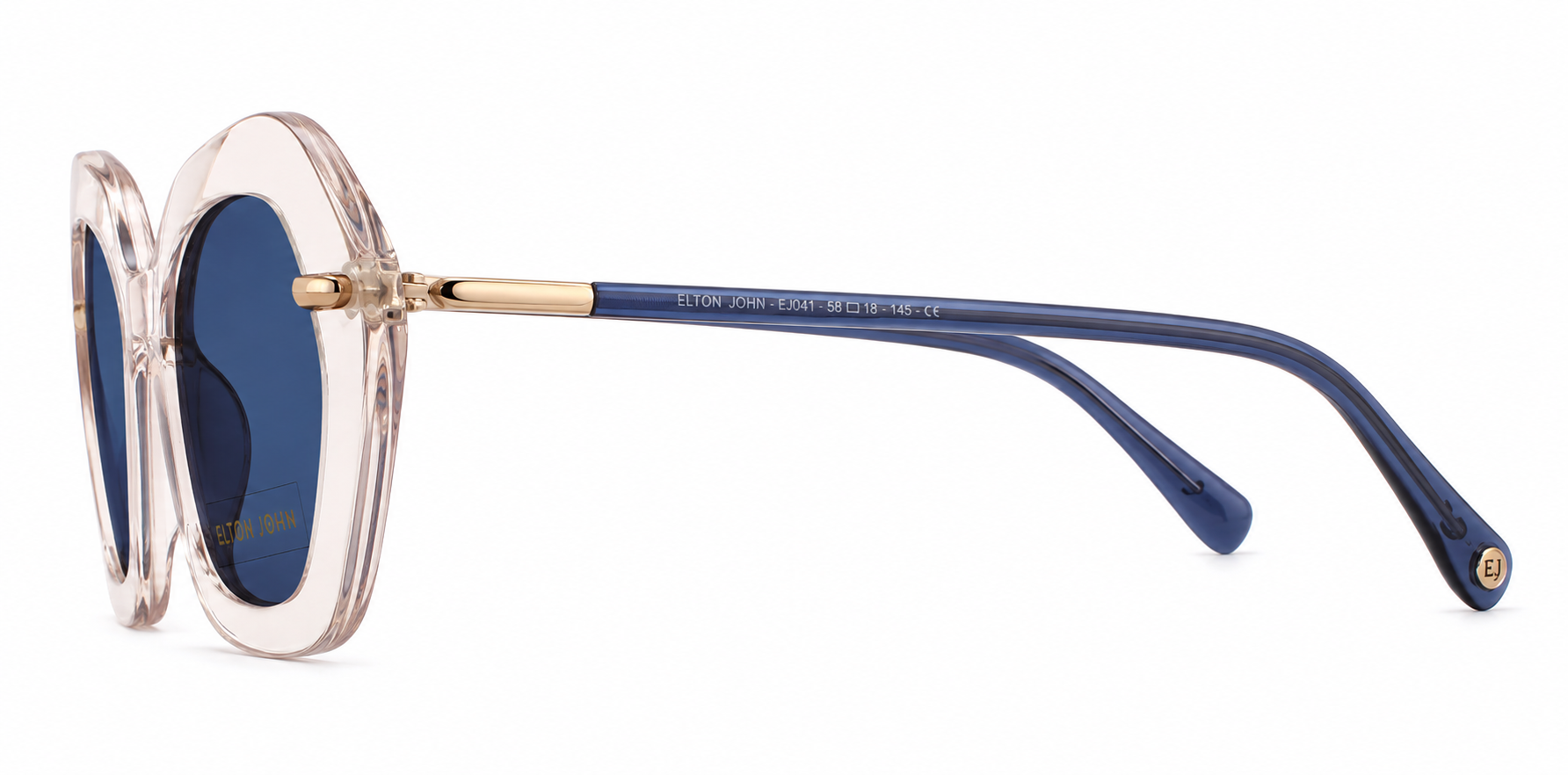 Blue Round Statement Sunglasses