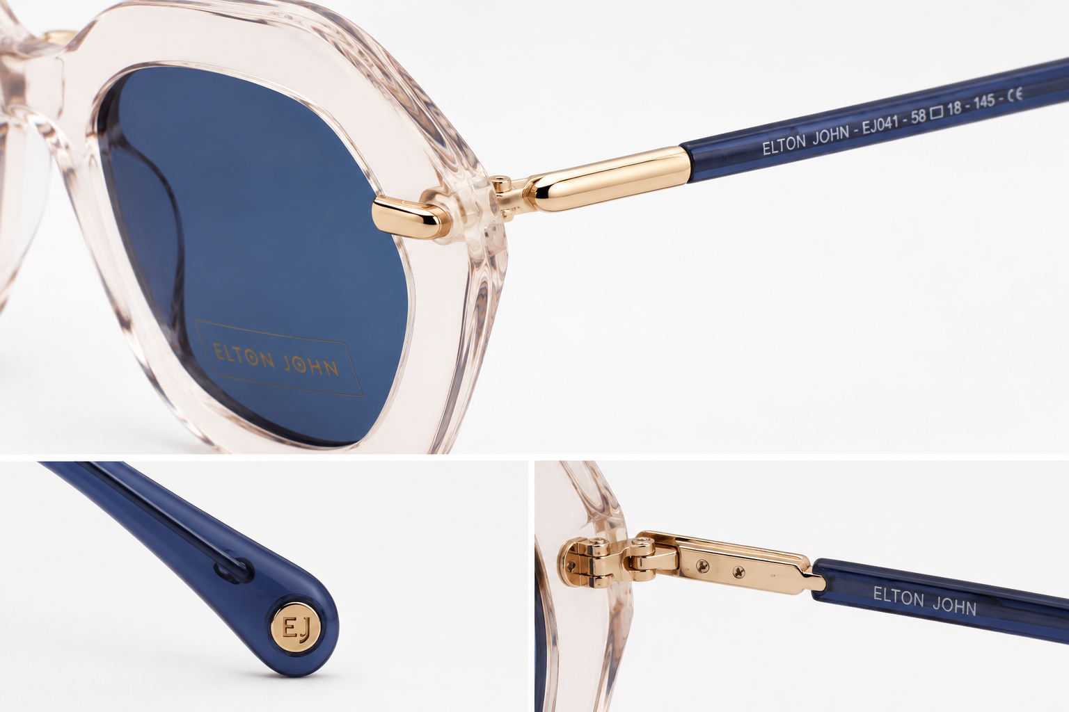 Blue Round Statement Sunglasses